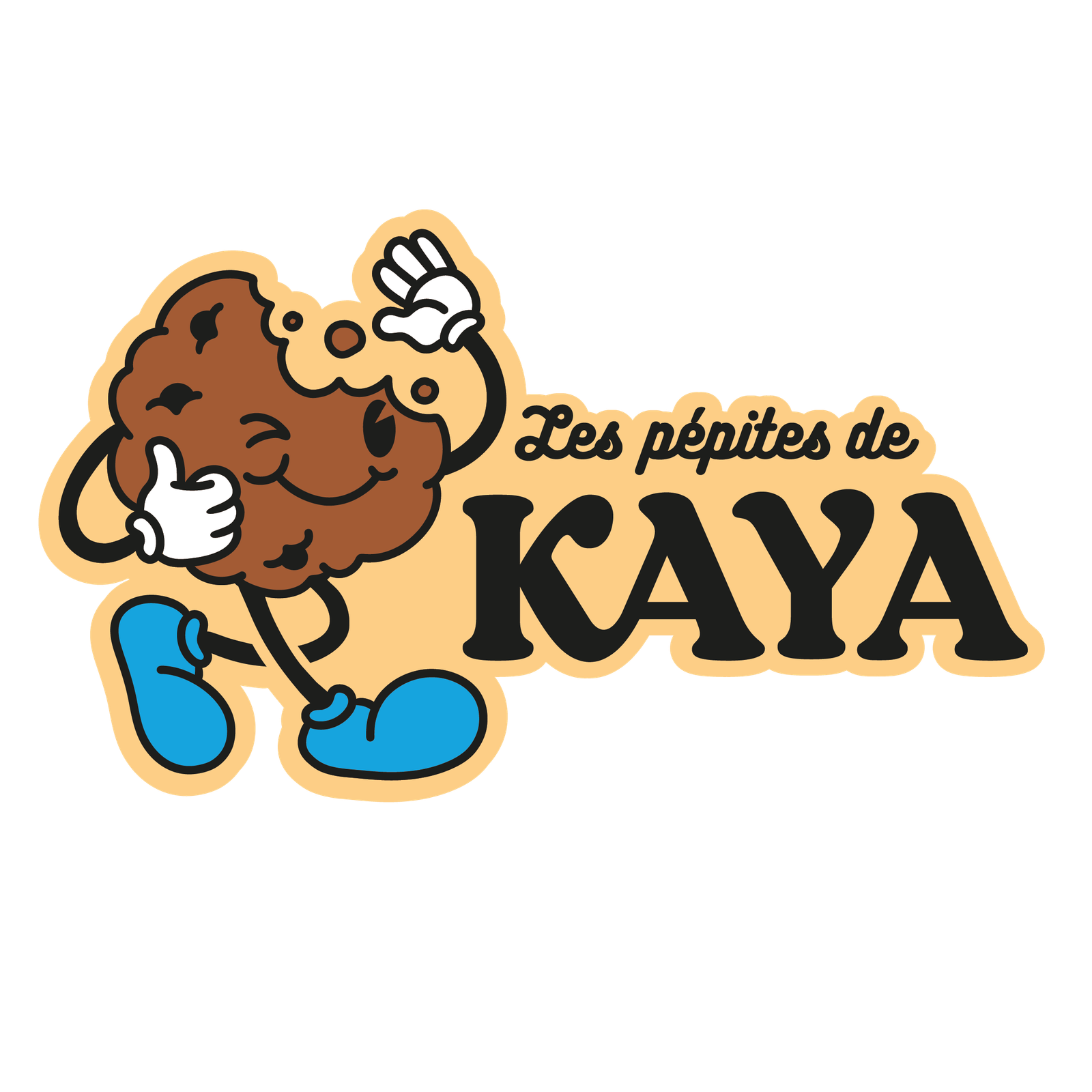 logotype de l'entreprise. bonhomme cookie qui sourit.